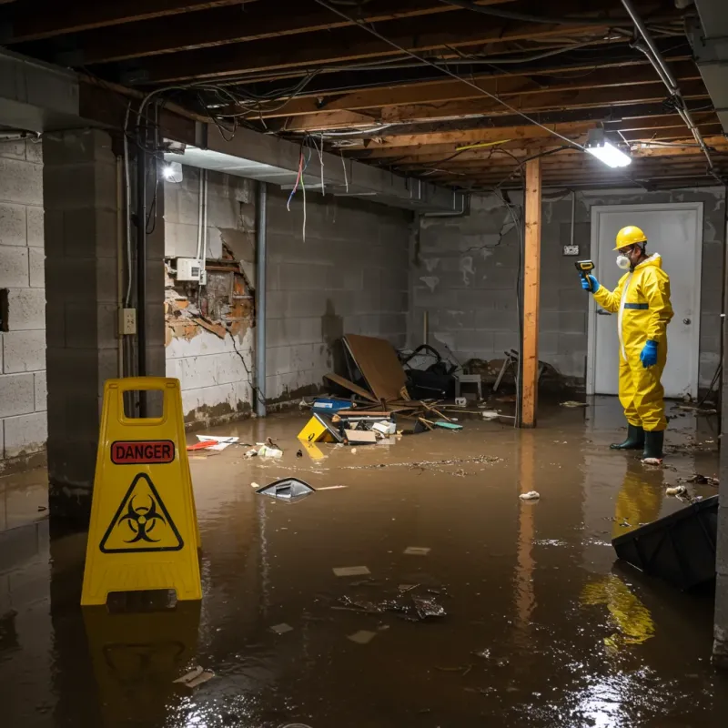 Flooded Basement Electrical Hazard in Luverne, AL Property